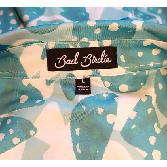 Men's Bad Birdie Bam Bam Polo Shirt All Over Print Sz Large NWOT - Picture 3 of 5